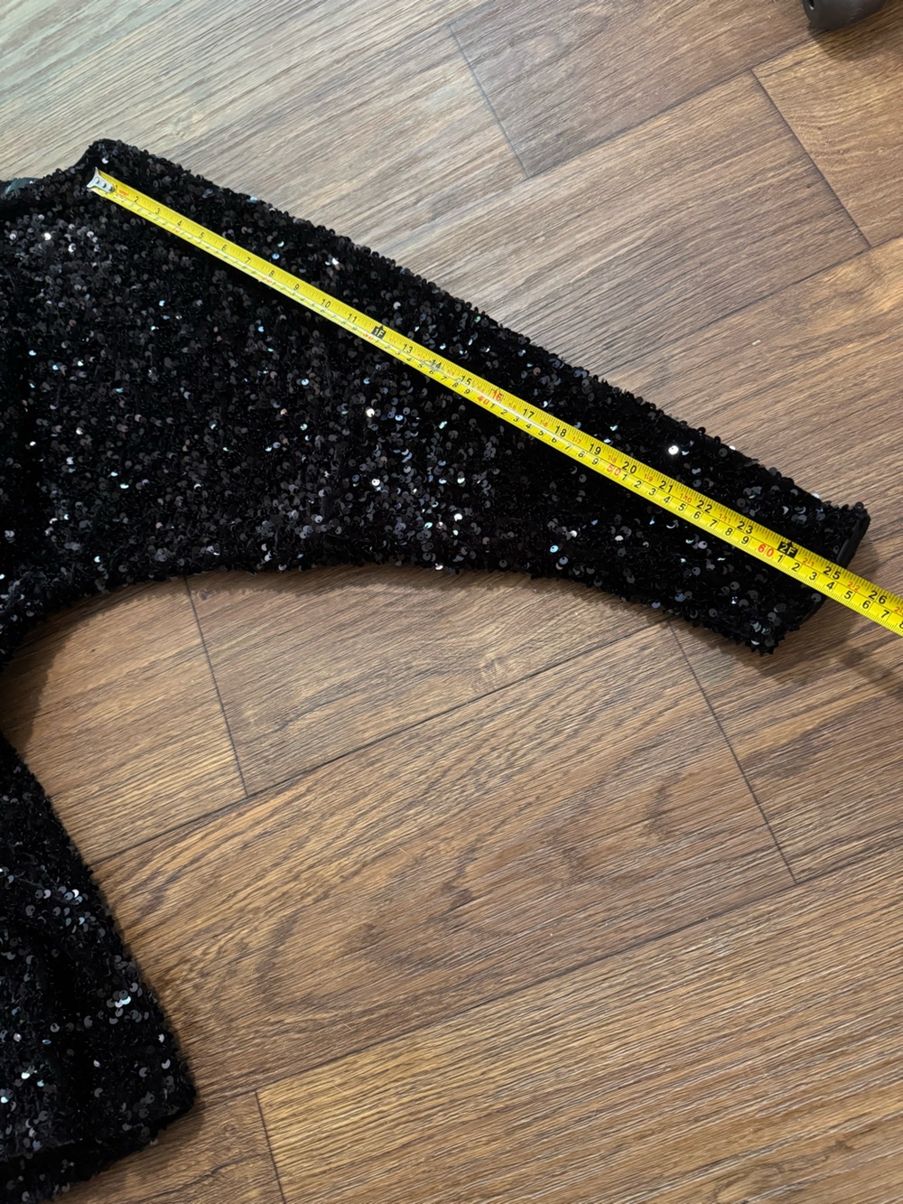 MNG Mango Black Sequin Cocktail Dress Size 4 Dolman Sleeve Party Mini Dress - Picture 9 of 9
